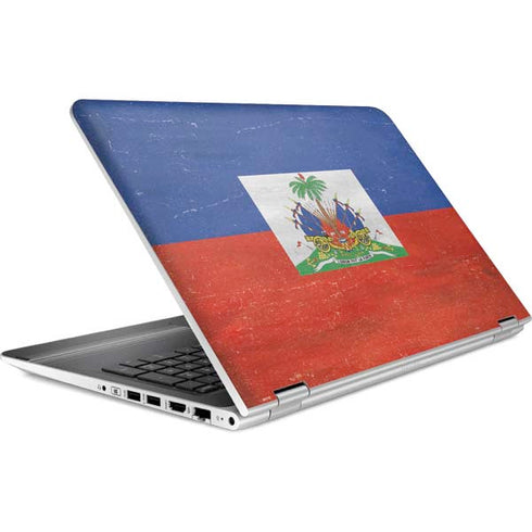 Haiti Flag Distressed HP Pavilion Skin